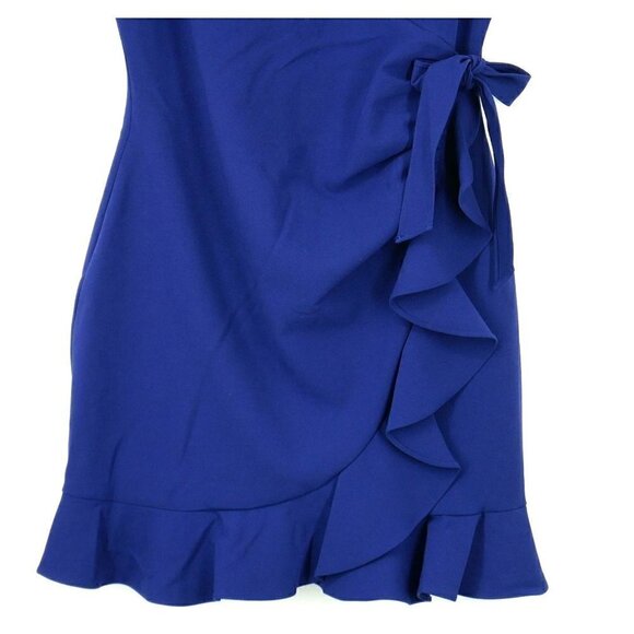 NWT LIKELY Penny Ruffle Dress Blue 10 - Picture 3 of 4